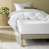 MOODIT Hoeslaken Alina White-180 x 200/220 cm
