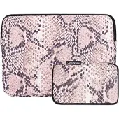 Canvasartisan Laptop Sleeve 13.3 inch Beige Slangen print + Accessoires Etui