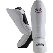Super Pro Combat Gear Thai-Pro Shin Guard Wit/Zwart Extra Large