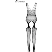 ECO Passion Jarretel Catsuit met design zwart