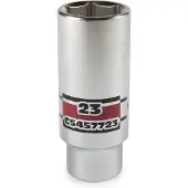 PARD 1/2'' Zeskants vlakke dop lang