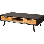 Tower Living Bresso - Coffeetable 4 drws. + niche - 140 (Zwart, 140x70x40cm)