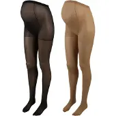 Mamalicious Panty's donkerbeige / zwart
