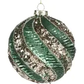 Goodwill - Kerstbal - Glas - Groen - 2 stuks