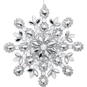 Goodwill Kerstbal-Sneeuwvlok Zilver-Wit 17 cm
