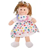 Bigjigs babypop stoffen pop lappen pop Phoebe ca 25cm