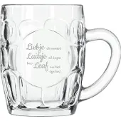 Libbey Bierpul gegraveerd - 55cl - Liebje Laitsje Leaf