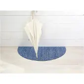 Chilewich Welcome Deurmat Half Rond Cornflower