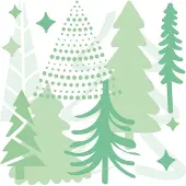 SIZZIX Layered stencil doodle trees -