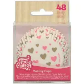 Cake Supplies Baking Cups - Hartjes - 48 Stuks - Cupcake Vormpjes Papier