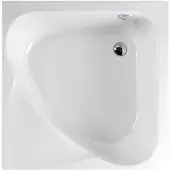 Polysan Carmen vierkante douchebak met steun 90x90cm wit