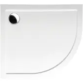 Polysan Rena kwartronde douchebak 90x80cm links wit