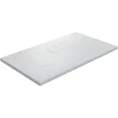 Linie Rumba douchebak 120 x 80 cm acryl mat wit leisteenstructuur