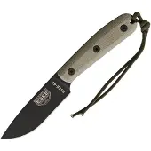 ESEE Model 4HM bushcraftmes Modified Handle, lederen schede