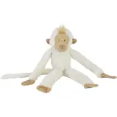 Happy horse Hangende Aap Knuffel 45cm - Wit - Baby knuffel