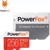 Powerfox PRO Plus MicroSDXC 256GB met adapter + kaartjeshouder