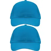 Myrtle beach 10x stuks 6-panel baseball turquoise blauwe caps/petjes