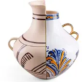 Seletti Vaas Hybrid Nazca, wit / kleurrijk, Ø 22,5 cm, porselein Nazca, wit / opaal, Keramiek, Design