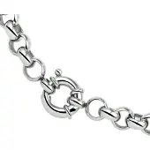 The Jewelry Collection Stalen Collier jasseron 9 mm 6504933 45 cm
