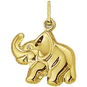 Trendjuwelier huiscollectie 4001889 Gouden bedel olifant