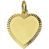 Trendjuwelier huiscollectie 4006167 Gouden graveerplaat hartvormig