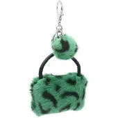 Dielay Sleutelhanger Fluffy Handtas - 9x7x3 cm - Groen