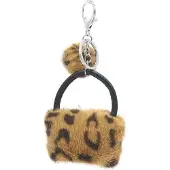 Dielay Sleutelhanger Fluffy Handtas - 9x7x3 cm - Bruin