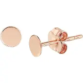 The fashion jewelry collection Oorknoppen Rondje - Roségoud