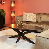 Starfurn Mangoe Salontafel Faye Black marble | 120 cm | Ovaal