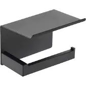Guido Gusto Wc-rolhouder mat zwart met planchet