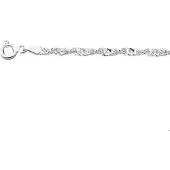 Trendjuwelier huiscollectie 1002231 Zilveren Ketting Singapore 2,25 mm