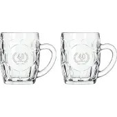 Libbey Gegraveerde set Bierpullen 55cl Opa + Oma 40 jaar getrouwd