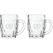 Libbey Gegraveerde set Bierpullen 55cl Opa + Oma 10 jaar getrouwd