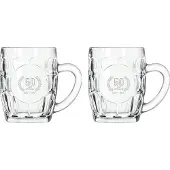 Libbey Gegraveerde set Bierpullen 55cl Opa + Oma 50 jaar getrouwd