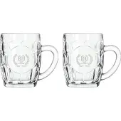Libbey Gegraveerde set Bierpullen 55cl Papa + Mama 60 jaar getrouwd