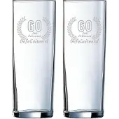 Arcoroc Gegraveerde set Longdrinkglazen 31cl Gefeliciteerd 60 jaar getrouwd