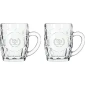Libbey Gegraveerde set Bierpullen 55cl Opa + Oma 12,5 jaar getrouwd