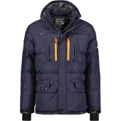 Geographical Norway Warme Winterjas Basilboli Met Capuchon Blauw Geographical - S