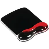 Kensington Muismat met gelkussen Duo, ventilatiekanalen, geheugenfunctie, B 182 x D 240 x H 25 mm, rood-zwart.