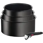 Tefal Set van 3 pannen en grepen Ingenio Eco Resist 16/18/20 cm Zwart