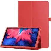 Lunso - Stand flip sleepcover hoes - Lenovo Tab P11 / P11 Plus - Rood
