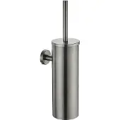 Guido Gusto Wc-borstel gun metal compleet gesloten wandbevestiging