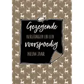 MajesticAlly Kerstkaart 'Gezegende kerstdagen - rendier'' 12 stuks met envelop