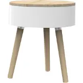 LUND Bijzettafel London Skittle White 34,5 x 34,5 x 52 cm