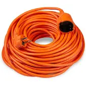 Enzo Verlengsnoer | PVC | oranje | 2x1,5qmm | 20m | Technik