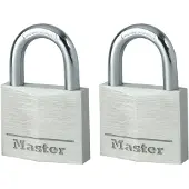 Masterlock 2 x 40mm - 21mm hardened steel shackle, 6mm diam. - double locking - 4 - 9140EURT
