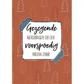 MajesticAlly Kerstkaart 'Gezegende kerstdagen - bomen' ' 12 stuks met envelop