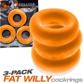 Oxballs - Fat Willy - Cockring - 3 stuks - Oranje