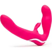 Happy Rabbit - draagloze strap-on vibrator - roze