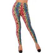 Bigbuy 90's legging luipaard neon | animal girl (neon kleuren)